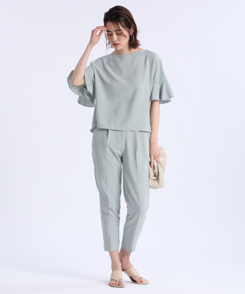 INED CLARO（イネドクラロ）の「【WEB限定】《INED CLARO》フレアスリーブブラウス（シャツ/ブラウス・レディース・サンドグレー/グリーン系その他/パープル/ホワイト/ブラック・9号/7号）」の11枚目の写真