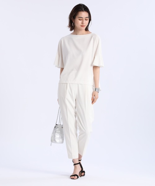 INED CLARO（イネドクラロ）の「【WEB限定】《INED CLARO》フレアスリーブブラウス（シャツ/ブラウス・レディース・サンドグレー/グリーン系その他/パープル/ホワイト/ブラック・9号/7号）」の17枚目の写真