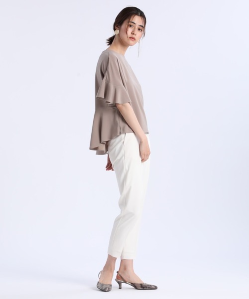 INED CLARO（イネドクラロ）の「【WEB限定】《INED CLARO》フレアスリーブブラウス（シャツ/ブラウス・レディース・サンドグレー/グリーン系その他/パープル/ホワイト/ブラック・9号/7号）」の18枚目の写真