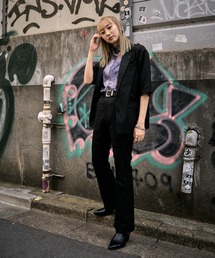 PUBLUX | 【PUBLUX/パブリュクス×ベルエポック】セットアップ ショートスリーブテーラードジャケット&センタープレスフレアスラックス(セットアップ)