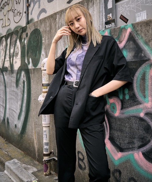 PUBLUX（パブリュクス）の「【PUBLUX/パブリュクス×ベルエポック】セットアップ ショートスリーブテーラードジャケット&センタープレスフレアスラックス（セットアップ・メンズ・ブラック/ブラウン/ブルー・SMALL/MEDIUM/LARGE）」の10枚目の写真