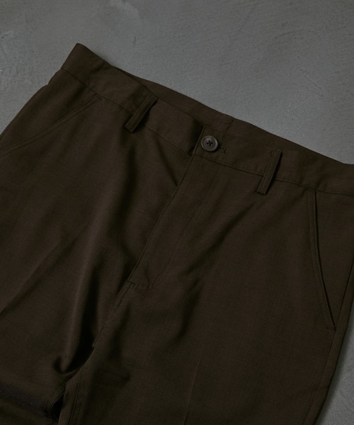 PUBLUX（パブリュクス）の「【PUBLUX/パブリュクス×ベルエポック】セットアップ ショートスリーブテーラードジャケット&センタープレスフレアスラックス（セットアップ・メンズ・ブラック/ブラウン/ブルー・SMALL/MEDIUM/LARGE）」の4枚目の写真