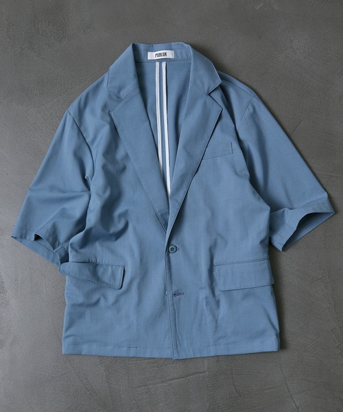 PUBLUX（パブリュクス）の「【PUBLUX/パブリュクス×ベルエポック】セットアップ ショートスリーブテーラードジャケット&センタープレスフレアスラックス（セットアップ・メンズ・ブラック/ブラウン/ブルー・SMALL/MEDIUM/LARGE）」の20枚目の写真