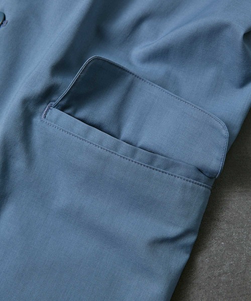 PUBLUX（パブリュクス）の「【PUBLUX/パブリュクス×ベルエポック】セットアップ ショートスリーブテーラードジャケット&センタープレスフレアスラックス（セットアップ・メンズ・ブラック/ブラウン/ブルー・SMALL/MEDIUM/LARGE）」の6枚目の写真