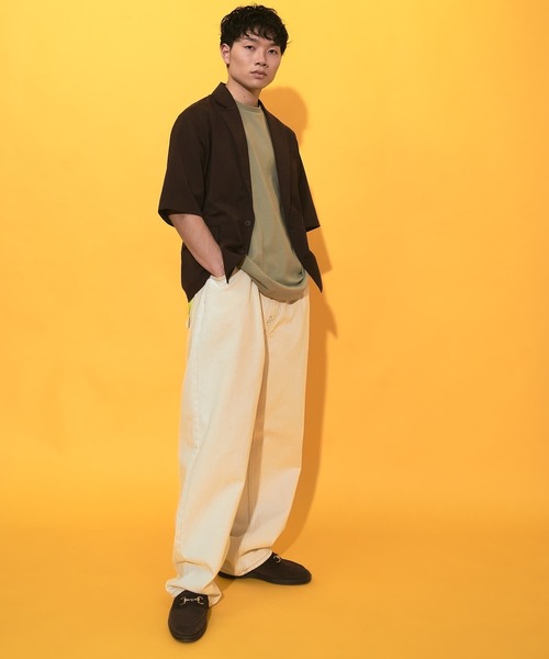 PUBLUX（パブリュクス）の「【PUBLUX/パブリュクス×ベルエポック】セットアップ ショートスリーブテーラードジャケット&センタープレスフレアスラックス（セットアップ・メンズ・ブラック/ブラウン/ブルー・SMALL/MEDIUM/LARGE）」の22枚目の写真