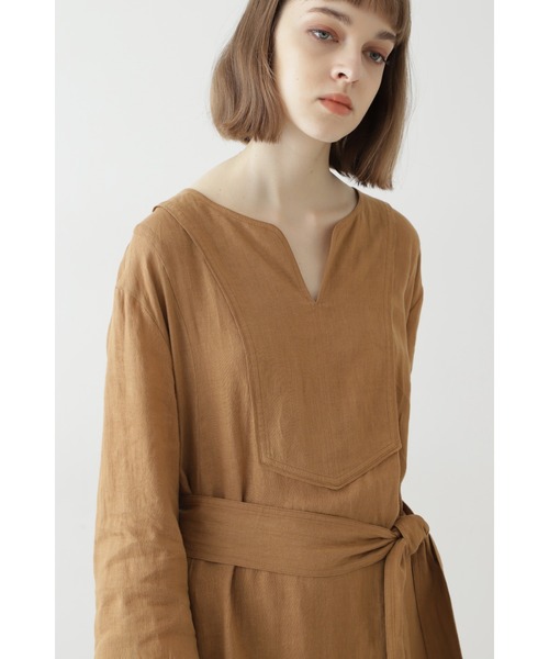 BOSCH(ボッシュ)の「◆フレンチルリネンカフタンワンピース(ワンピース・レディース・ブラック/ブラウン・36/38)」の6枚目の写真