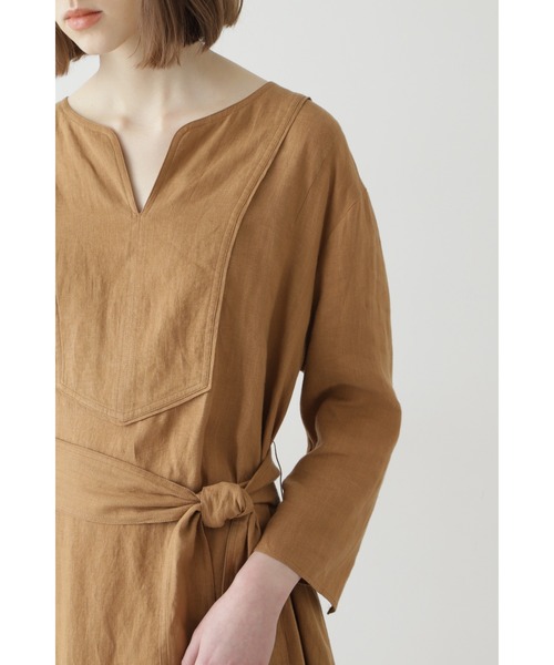 BOSCH(ボッシュ)の「◆フレンチルリネンカフタンワンピース(ワンピース・レディース・ブラック/ブラウン・36/38)」の7枚目の写真