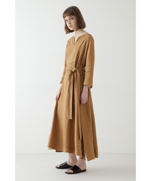 BOSCH(ボッシュ)の「◆フレンチルリネンカフタンワンピース(ワンピース・レディース・ブラック/ブラウン・36/38)」の4枚目の写真