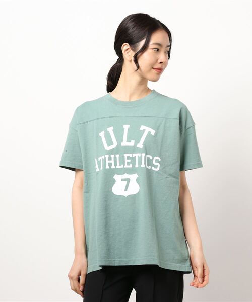 JOURNAL STANDARD（ジャーナルスタンダード）の「フットボールT（Tシャツ/カットソー・レディース・モスグリーン/ブラック系その他/ホワイト/ライトグレー・FREE）」の12枚目の写真
