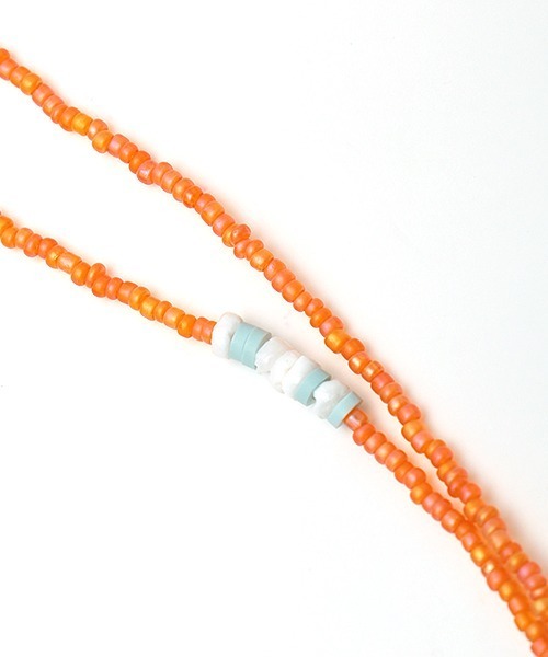 チチカカ（チチカカ）の「バイカラービーズ２連ネックレス（ネックレス・レディース・オレンジ/ピンク/グレー・FREE）」の12枚目の写真