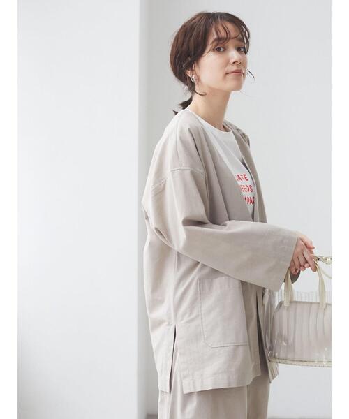 Green　Parks（グリーンパークス）の「ブロックロゴTシャツ＊（Tシャツ/カットソー・レディース・ライトグレー/ブラック/オフホワイト/ブルー・FREE）」の22枚目の写真