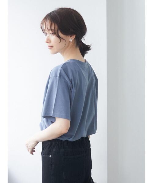 Green　Parks（グリーンパークス）の「ブロックロゴTシャツ＊（Tシャツ/カットソー・レディース・ライトグレー/ブラック/オフホワイト/ブルー・FREE）」の20枚目の写真