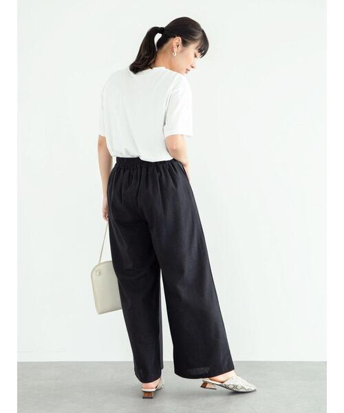 Green　Parks（グリーンパークス）の「ブロックロゴTシャツ＊（Tシャツ/カットソー・レディース・ライトグレー/ブラック/オフホワイト/ブルー・FREE）」の10枚目の写真