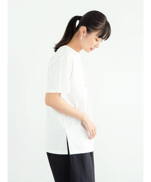 Green　Parks（グリーンパークス）の「ブロックロゴTシャツ＊（Tシャツ/カットソー・レディース・ライトグレー/ブラック/オフホワイト/ブルー・FREE）」の11枚目の写真