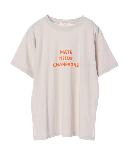 Green　Parks（グリーンパークス）の「ブロックロゴTシャツ＊（Tシャツ/カットソー・レディース・ライトグレー/ブラック/オフホワイト/ブルー・FREE）」の18枚目の写真