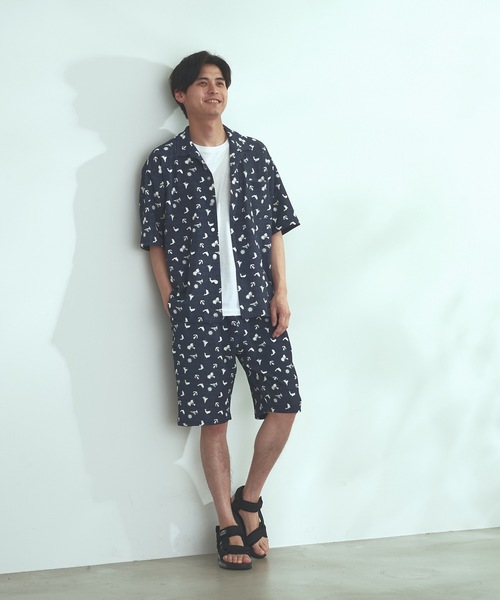 Blue Standard (ブルースタンダード)の「【BLUE STANDARD】速乾 制菌 防臭 快適 シワになりづらいイージーケア ドライワッフルオープンカラー半袖シャツ セットアップ対応アイテム(シャツ/ブラウス・メンズ・ホワイト/ブルー系その他/杢グレー/ネイビー・X-LARGE/LARGE/MEDIUM)」の11枚目の写真