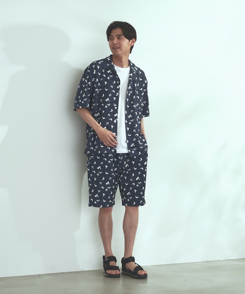 Blue Standard (ブルースタンダード)の「【BLUE STANDARD】速乾 制菌 防臭 快適 シワになりづらいイージーケア ドライワッフルオープンカラー半袖シャツ セットアップ対応アイテム(シャツ/ブラウス・メンズ・ホワイト/ブルー系その他/杢グレー/ネイビー・X-LARGE/LARGE/MEDIUM)」の10枚目の写真