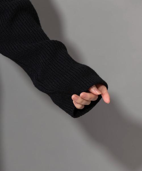 Munich(ミューニック)の「ハーフカーディガンスティッチニット グレンチェックドッキングコート(その他アウター・レディース・ブラック/グレー・FREE)」の13枚目の写真