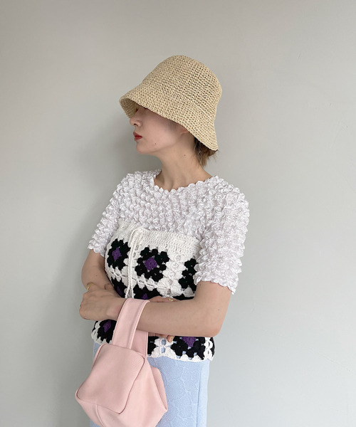 SANSeLF(サンセルフ)の「【SANSeLF】straw bucket hat sana21(ハット・レディース・ブラック/グリーン/ライトベージュ・FREE)」の17枚目の写真