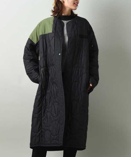 【美品】中綿 キルティング×ボア コート BLANC basque 中綿キルティングコート【BB54-204】 | BLANC basque