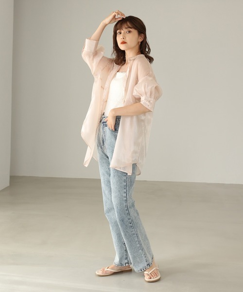 one after another NICE CLAUP（ワンアフターアナザーナイスクラップ）の「フェイクレザートングサンダル（サンダル・レディース・ブラック/アイボリー・SMALL/MEDIUM/LARGE）」の6枚目の写真