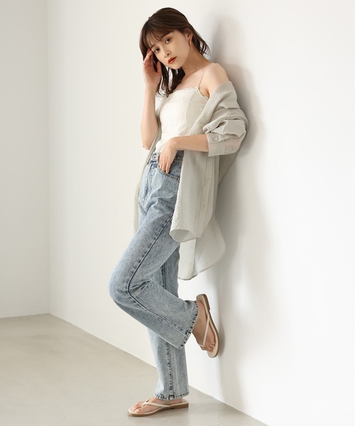 one after another NICE CLAUP（ワンアフターアナザーナイスクラップ）の「フェイクレザートングサンダル（サンダル・レディース・ブラック/アイボリー・SMALL/MEDIUM/LARGE）」の8枚目の写真