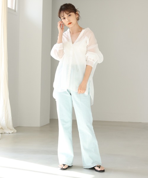 one after another NICE CLAUP（ワンアフターアナザーナイスクラップ）の「フェイクレザートングサンダル（サンダル・レディース・ブラック/アイボリー・SMALL/MEDIUM/LARGE）」の11枚目の写真