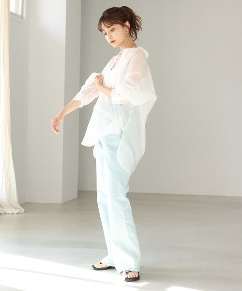 one after another NICE CLAUP（ワンアフターアナザーナイスクラップ）の「フェイクレザートングサンダル（サンダル・レディース・ブラック/アイボリー・SMALL/MEDIUM/LARGE）」の12枚目の写真