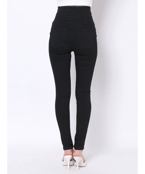 GYDA（ジェイダ）の「ハイウエストボタンカラースキニーパンツ（その他パンツ・レディース・ブラック/ベージュ・SMALL/MEDIUM/X-SMALL）」の10枚目の写真