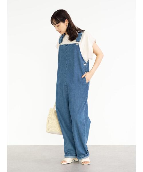 Sugar spoon（シュガースプーン）の「・SUGAR SPOON デニムサロペットパンツ＊（サロペット/オーバーオール・レディース・ブラック/インディゴブルー/ライトインディゴブルー・FREE）」の20枚目の写真