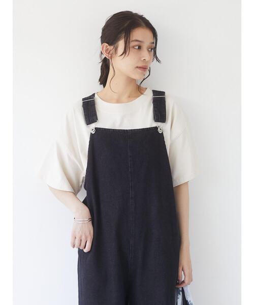 Sugar spoon（シュガースプーン）の「・SUGAR SPOON デニムサロペットパンツ＊（サロペット/オーバーオール・レディース・ブラック/インディゴブルー/ライトインディゴブルー・FREE）」の6枚目の写真