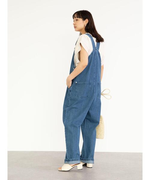 Sugar spoon（シュガースプーン）の「・SUGAR SPOON デニムサロペットパンツ＊（サロペット/オーバーオール・レディース・ブラック/インディゴブルー/ライトインディゴブルー・FREE）」の18枚目の写真