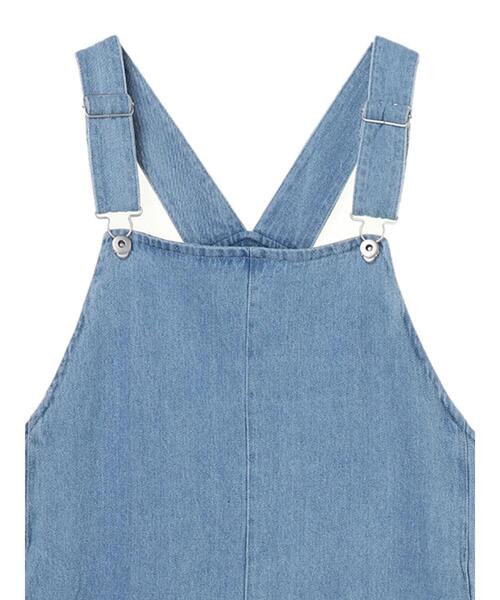 Sugar spoon（シュガースプーン）の「・SUGAR SPOON デニムサロペットパンツ＊（サロペット/オーバーオール・レディース・ブラック/インディゴブルー/ライトインディゴブルー・FREE）」の9枚目の写真