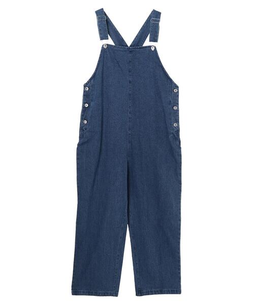 Sugar spoon（シュガースプーン）の「・SUGAR SPOON デニムサロペットパンツ＊（サロペット/オーバーオール・レディース・ブラック/インディゴブルー/ライトインディゴブルー・FREE）」の3枚目の写真