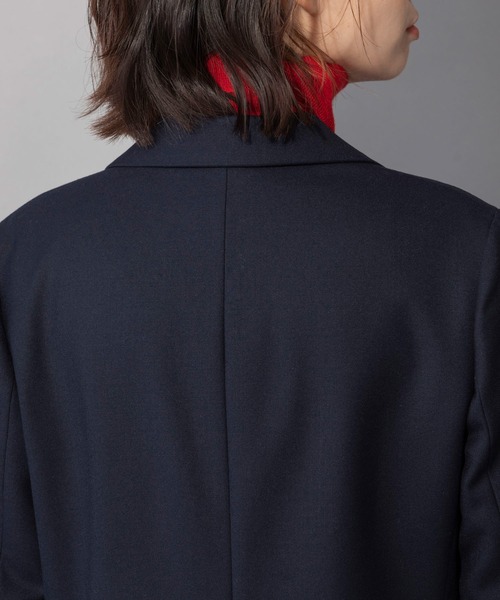 Munich（ミューニック）の「ウール×ヴィスコース2WAYツイル　ダブルテーラードジャケット（テーラードジャケット・レディース・ネイビー・FREE）」の13枚目の写真