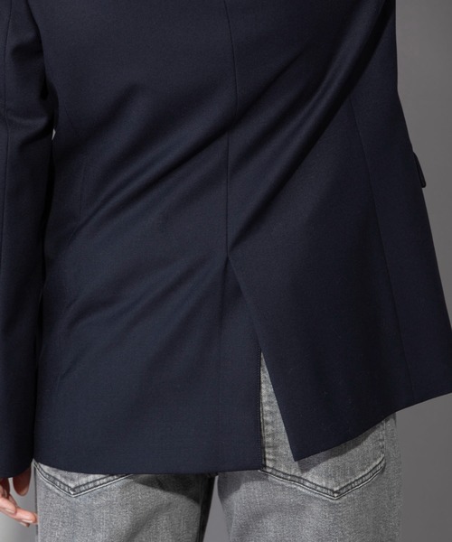 Munich（ミューニック）の「ウール×ヴィスコース2WAYツイル　ダブルテーラードジャケット（テーラードジャケット・レディース・ネイビー・FREE）」の18枚目の写真