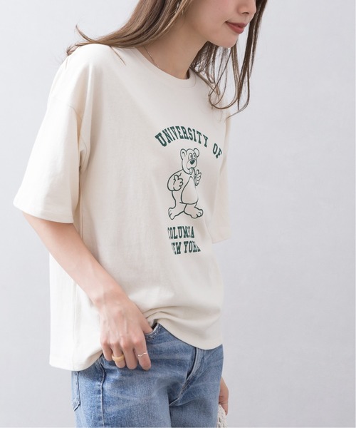 SpRay(スプレイ)の「アソートカレッジ Tシャツ(Tシャツ/カットソー・レディース・オフホワイト/アイボリー/スミクロ・FREE)」の5枚目の写真