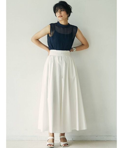 LAGUNAMOON（ラグナムーン）の「シアーワッシャーブラウス（シャツ/ブラウス・レディース・ネイビー/パープル/ベージュ・FREE）」の4枚目の写真