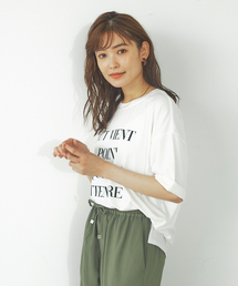 abahouse mavie | 【EC先行販売】ワイド5分袖ロゴTシャツ(Tシャツ/カットソー)
