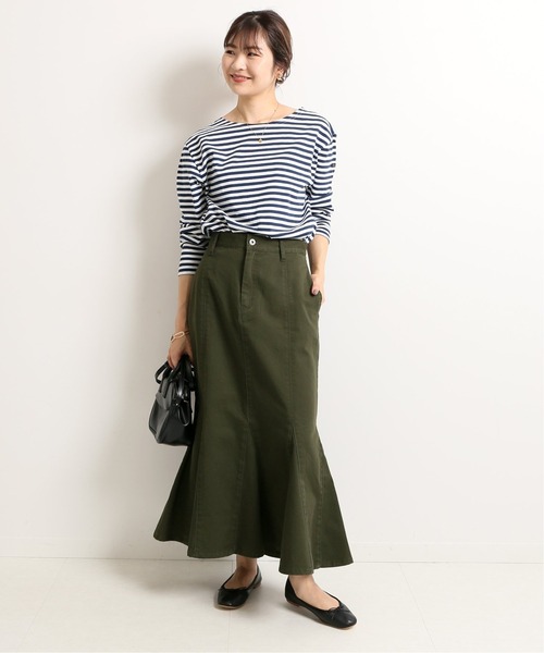 SLOBE IENA（スローブイエナ）の「【LE MINOR/ルミノア】SLOBE別注ボーダーカットソー【洗濯機洗い可】◆（Tシャツ/カットソー・レディース・ブラック/ネイビー/レッド・FREE）」の8枚目の写真