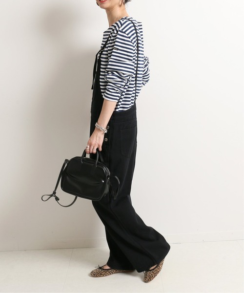 SLOBE IENA（スローブイエナ）の「【LE MINOR/ルミノア】SLOBE別注ボーダーカットソー【洗濯機洗い可】◆（Tシャツ/カットソー・レディース・ブラック/ネイビー/レッド・FREE）」の9枚目の写真