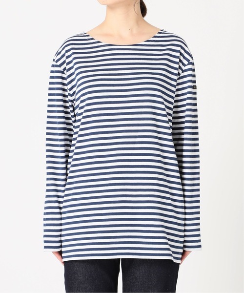 SLOBE IENA（スローブイエナ）の「【LE MINOR/ルミノア】SLOBE別注ボーダーカットソー【洗濯機洗い可】◆（Tシャツ/カットソー・レディース・ブラック/ネイビー/レッド・FREE）」の11枚目の写真