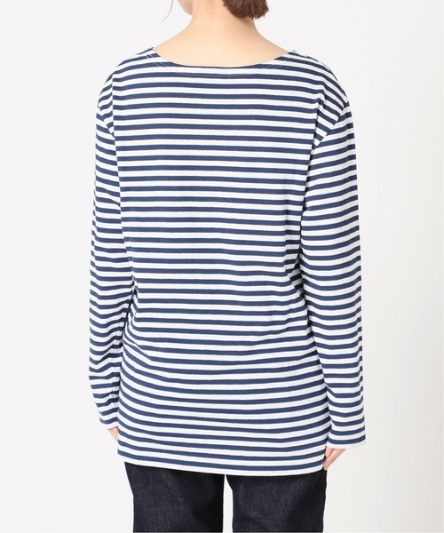 SLOBE IENA（スローブイエナ）の「【LE MINOR/ルミノア】SLOBE別注ボーダーカットソー【洗濯機洗い可】◆（Tシャツ/カットソー・レディース・ブラック/ネイビー/レッド・FREE）」の13枚目の写真