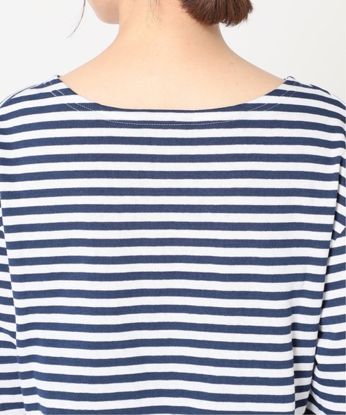 SLOBE IENA（スローブイエナ）の「【LE MINOR/ルミノア】SLOBE別注ボーダーカットソー【洗濯機洗い可】◆（Tシャツ/カットソー・レディース・ブラック/ネイビー/レッド・FREE）」の15枚目の写真