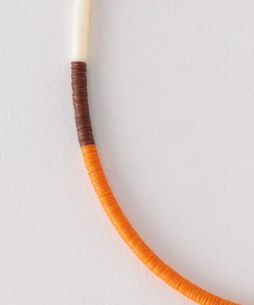 BEAUTY&YOUTH UNITED ARROWS(ビューティーアンドユースユナイテッドアローズ)の「BY スパンコール カラーコンビ ネックレス◆(ネックレス・レディース・オレンジ/ターコイズブルー・FREE)」の3枚目の写真