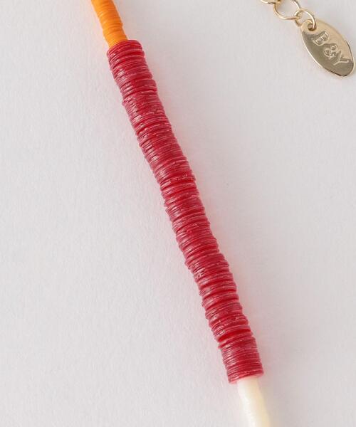 BEAUTY&YOUTH UNITED ARROWS(ビューティーアンドユースユナイテッドアローズ)の「BY スパンコール カラーコンビ ネックレス◆(ネックレス・レディース・オレンジ/ターコイズブルー・FREE)」の5枚目の写真