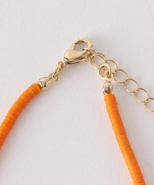 BEAUTY&YOUTH UNITED ARROWS(ビューティーアンドユースユナイテッドアローズ)の「BY スパンコール カラーコンビ ネックレス◆(ネックレス・レディース・オレンジ/ターコイズブルー・FREE)」の4枚目の写真