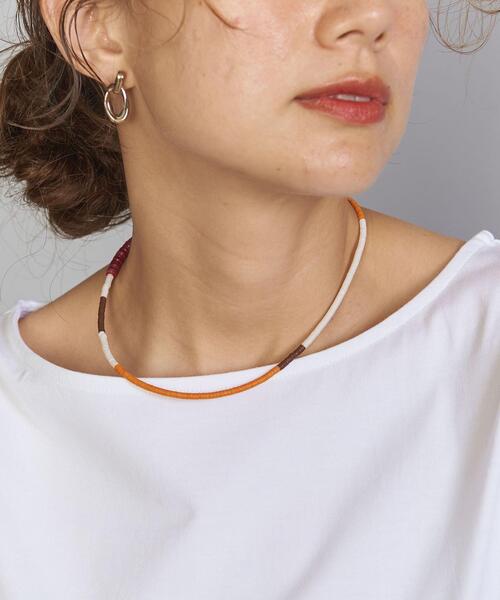 BEAUTY&YOUTH UNITED ARROWS(ビューティーアンドユースユナイテッドアローズ)の「BY スパンコール カラーコンビ ネックレス◆(ネックレス・レディース・オレンジ/ターコイズブルー・FREE)」の8枚目の写真