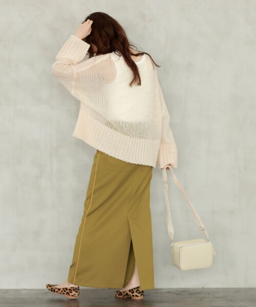 coen(コーエン)の「ボックスワイドショルダーバッグ(ショルダーバッグ・レディース・ブラック/オフホワイト/ブラウン・FREE)」の7枚目の写真