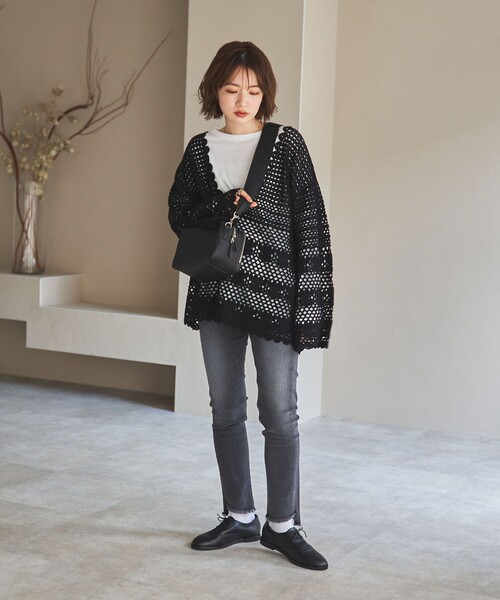 coen(コーエン)の「ボックスワイドショルダーバッグ(ショルダーバッグ・レディース・ブラック/オフホワイト/ブラウン・FREE)」の14枚目の写真